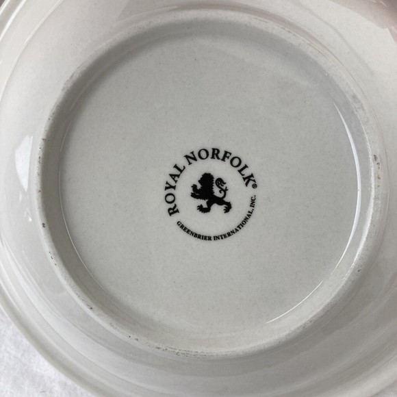 Royal Norfolk Salad Plates Red Snowflake Christmas 8 1/2" Holiday 1Pc - Picture 3 of 6